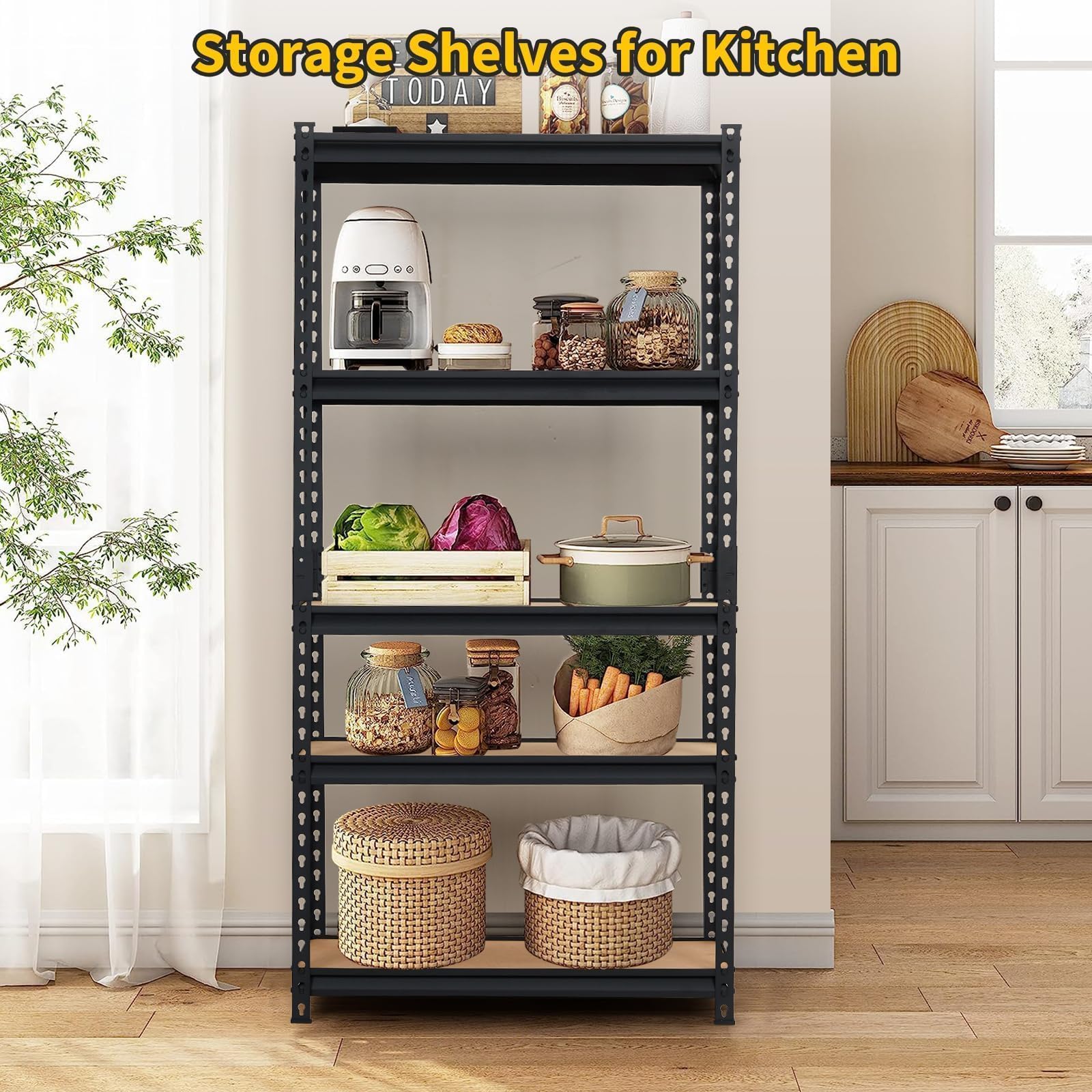Home Gym Organization - Scaffalatura metallica a 5 ripiani per