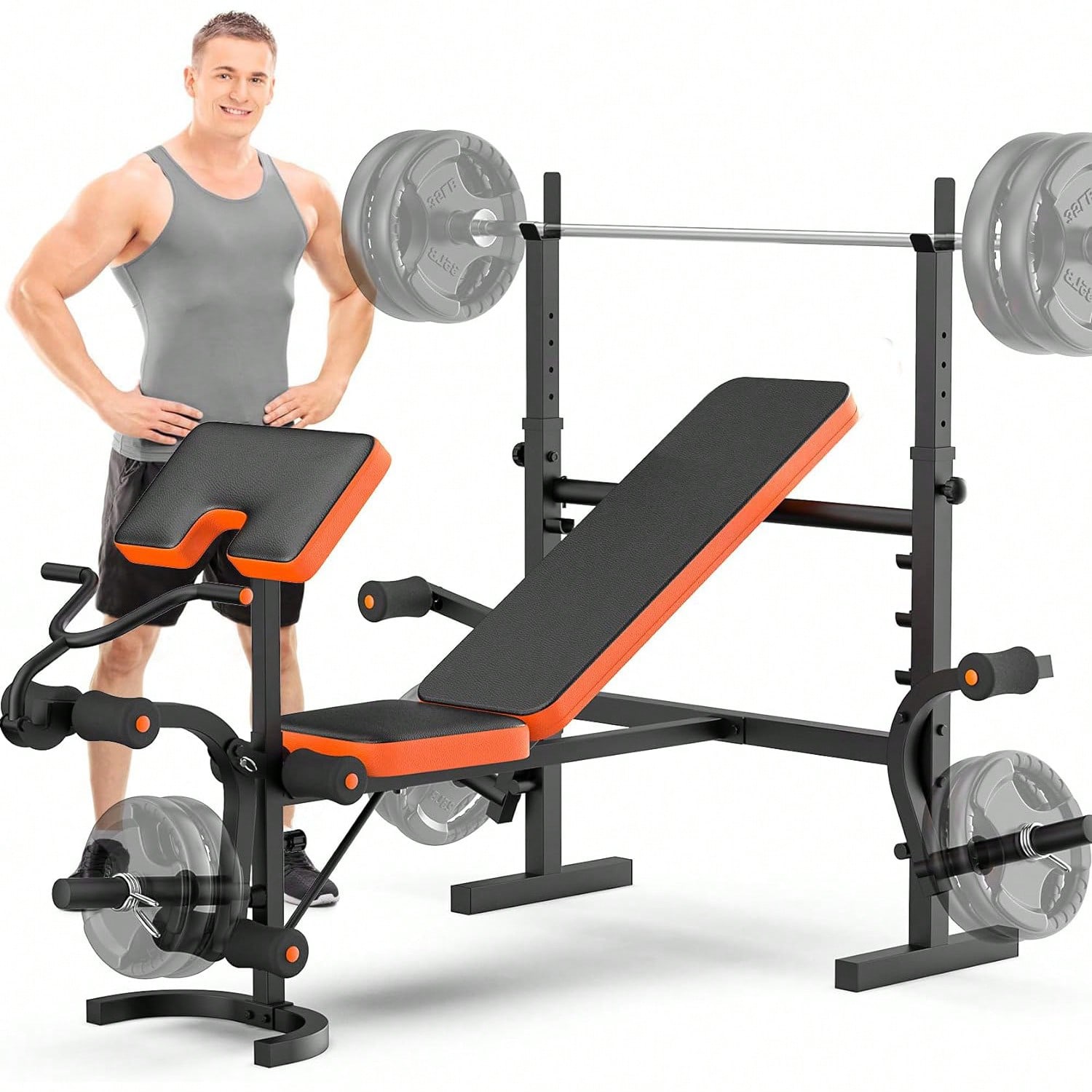 Home Gym Leg Press - Panca per Pesi GIKPAL, Set Panca