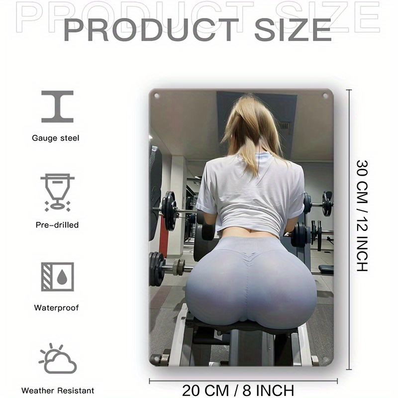 Home Gym Decor - Elegante Insegna in Metallo Ispirata al