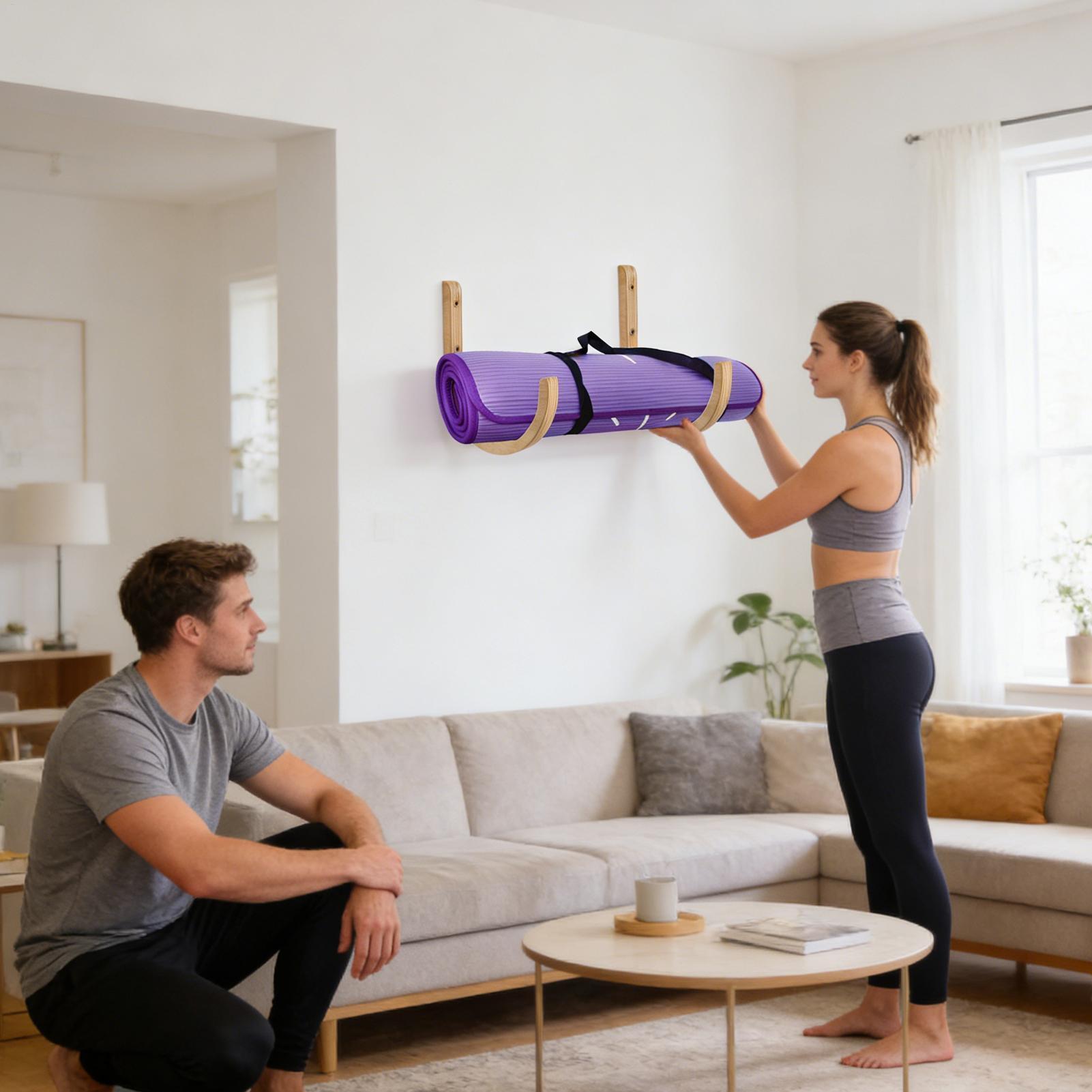 Home Gym Yoga Mat Storage - Organizzatore per tappetini yoga, 2 pezzi