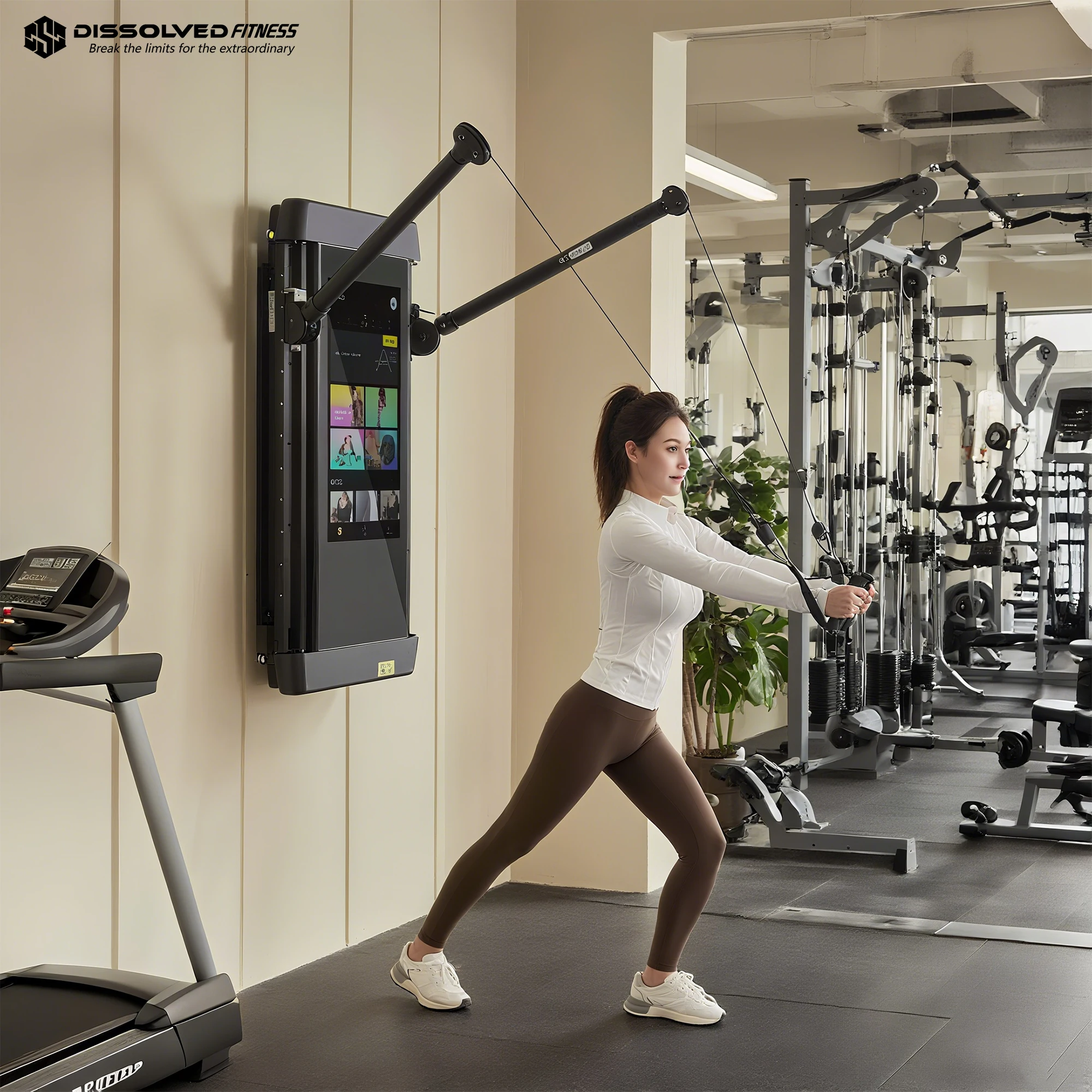 Home Gym Wall Mounted - Specchio Intelligente AI LCD per Allenamento,