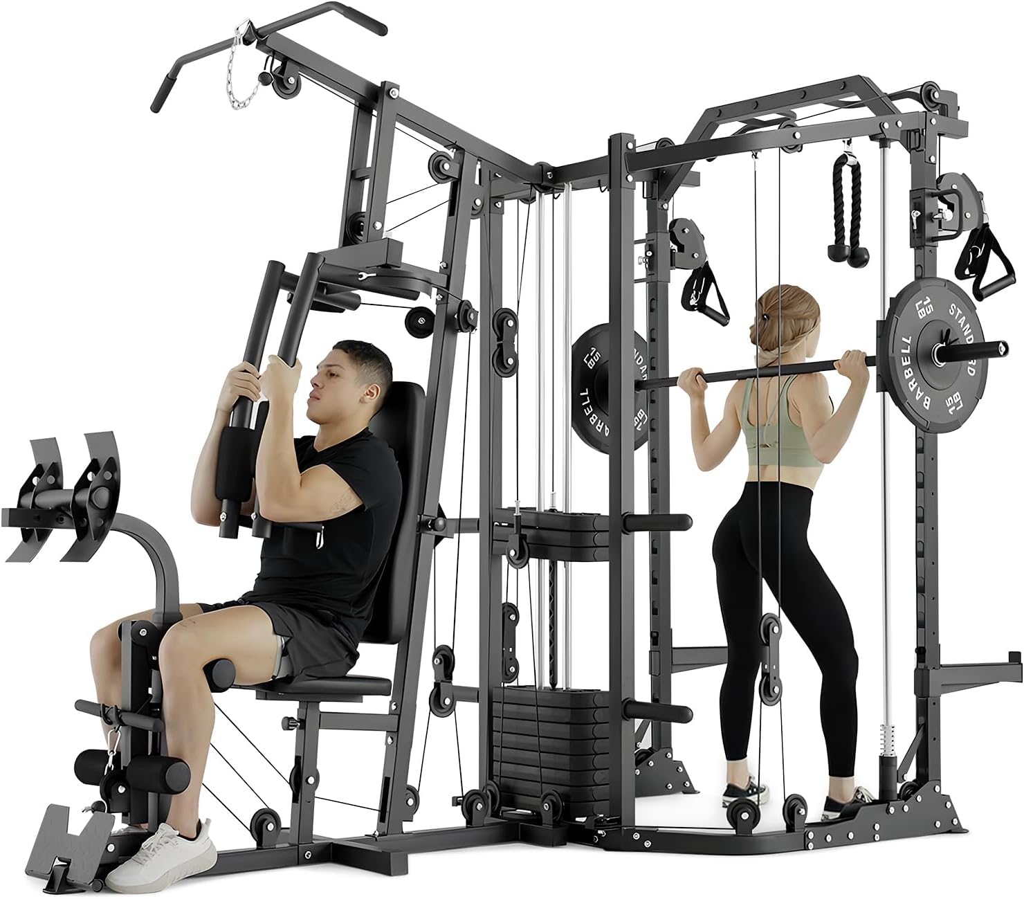 Home Gym All In One - Smith Machine a Doppia Postazione con