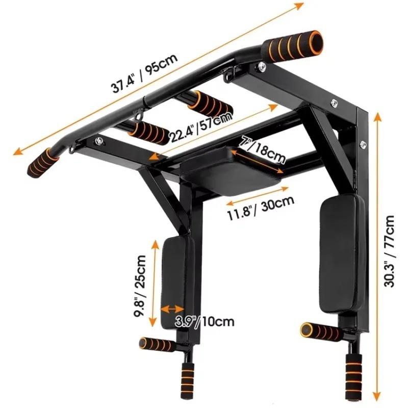 Home Gym Wall Mounted - Barra per trazioni a parete per