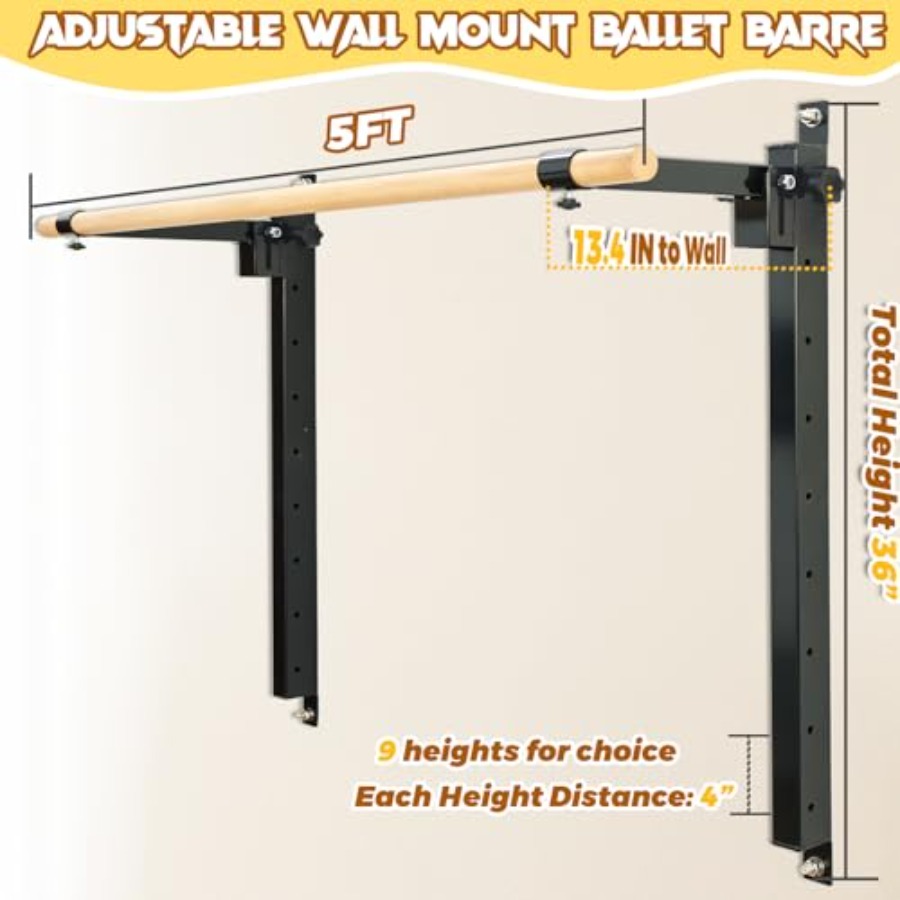 Barra da Danza a Muro Regolabi - Home Gym Wall Mounted recensione e prezzo
