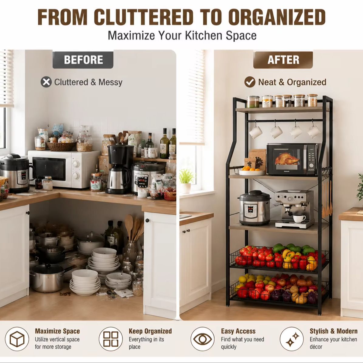 Scaffale da Cucina a 5 Ripiani - Home Gym Organization recensione e prezzo