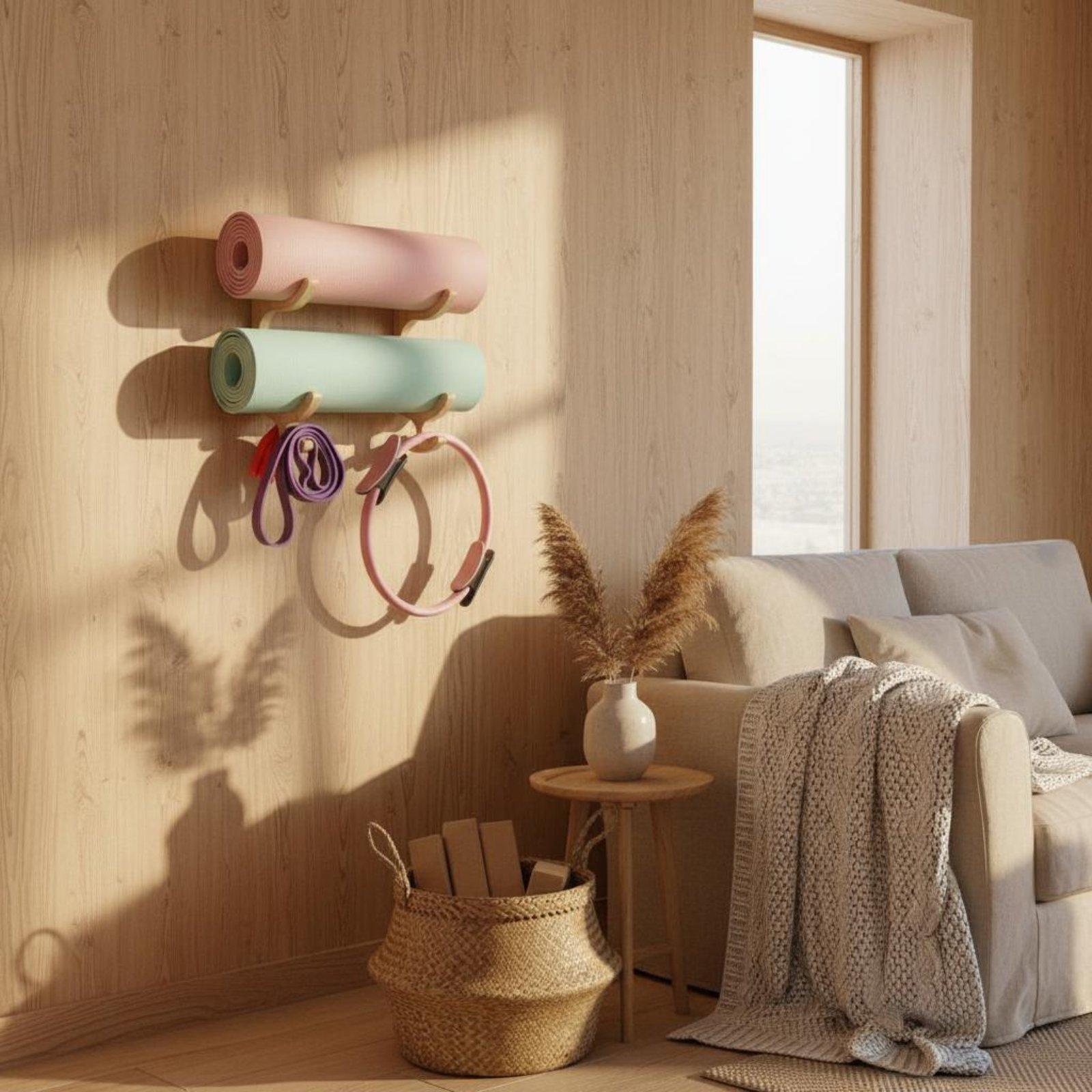 Mensola in Legno per Tappetini - Home Gym Yoga Mat Storage recensione e prezzo