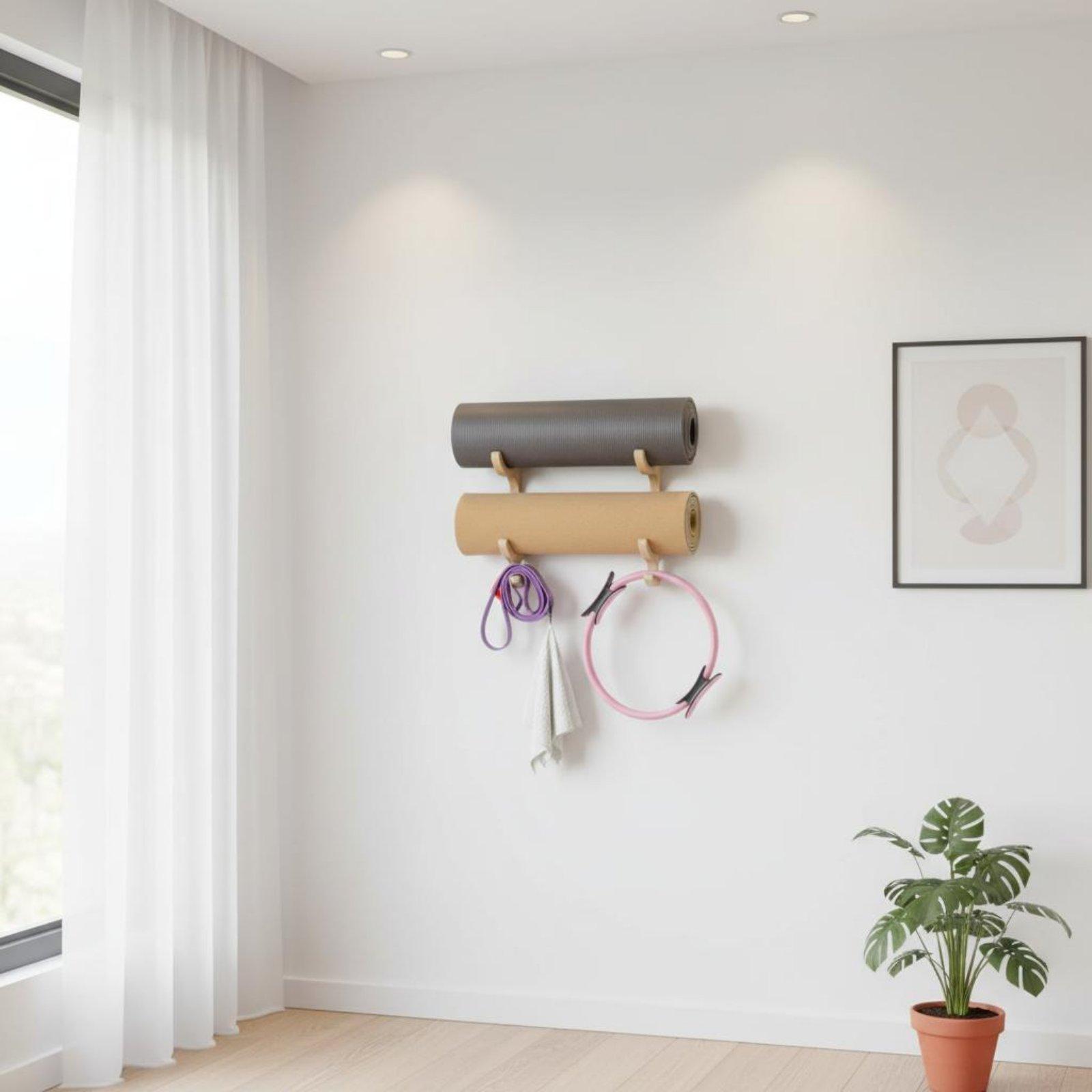 Mensola in Legno per Tappetini - Home Gym Yoga Mat Storage recensione e prezzo
