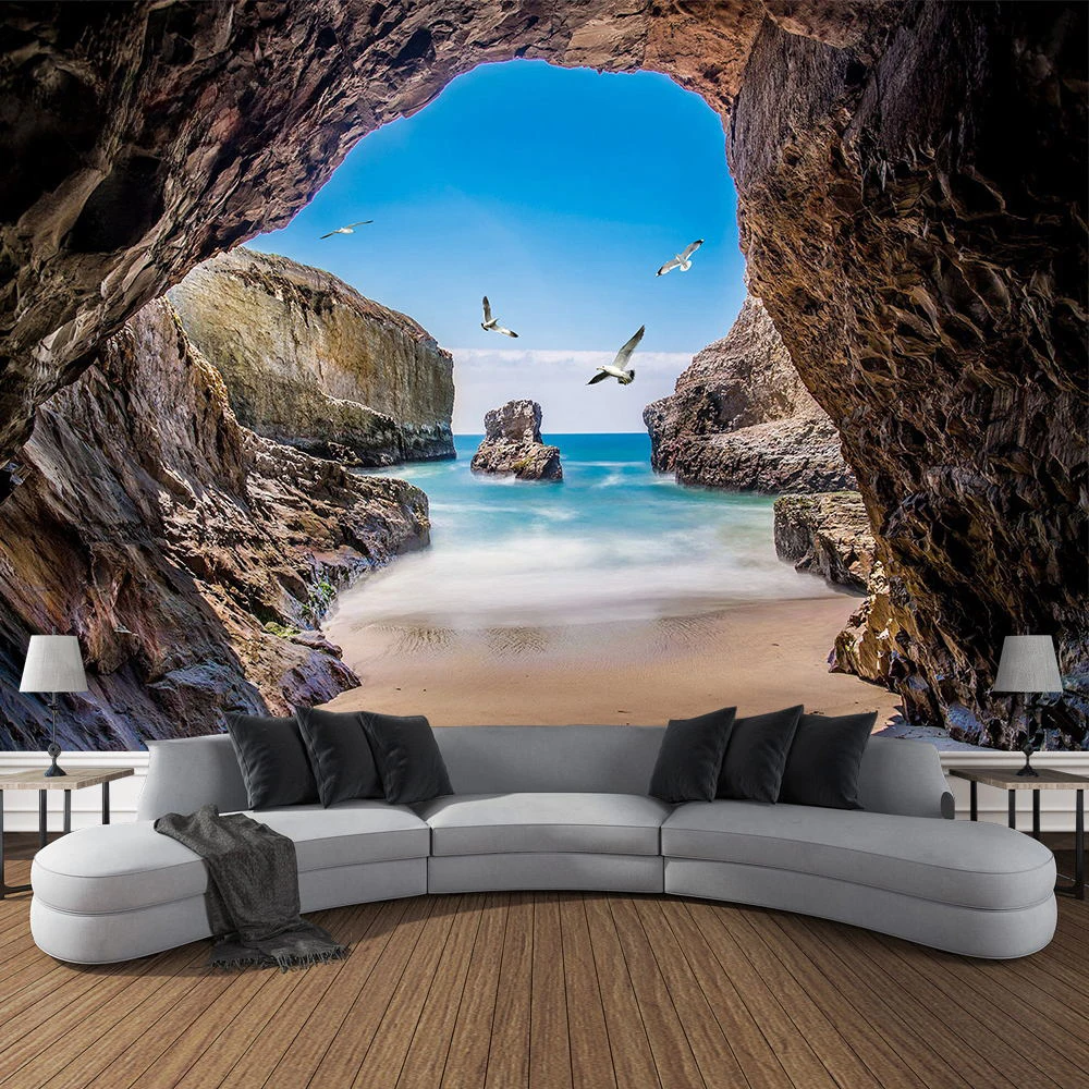 Arazzo paesaggio grotta di mon - Home Gym Decor recensione e prezzo